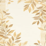 Artisan Leaf Motif Area Non Slip Decorative Duo(Beige)