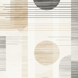 Abstract Linear Bands and Earthy Neutrals Design(Beige)