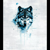 Ultra Soft Area Rug, Non Slip, Stain Resistant, Washable Area Rugs for Living Room, Bedroom, Contemporary Celestial Wolf Aesthetic(Gray)