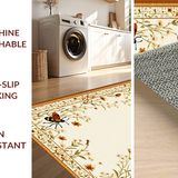 Ultra Soft Area Rug, Non Slip, Stain Resistant, Washable Area Rugs for Living Room, Bedroom, Rustic Geometric Insect Patterns(Beige)