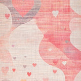 Ultra Soft Area Rug, Non Slip, Stain Resistant, Washable Area Rugs for Living Room, Bedroom, Whimsical Ribbon Swirl Rug with Artistic Bow Motif and Playful Heart Pattern(Pink)