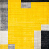 Ultra Soft Area Rug, Non Slip, Stain Resistant, Washable Area Rugs for Living Room, Bedroom, Vibrant Geometric Box Motif(Yellow)