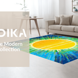 Vibrant Abstract Sunburst Illustration(Blue)