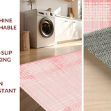 Ultra Soft Area Rug, Non Slip, Stain Resistant, Washable Area Rugs for Living Room, Bedroom, Sophisticated Soft Modern Flair(Pink)