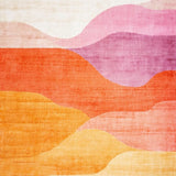 Ultra Soft Area Rug, Non Slip, Stain Resistant, Washable Area Rugs for Living Room, Bedroom, Sunrise Surf surfer inspired abstract pattern rug(Orange)