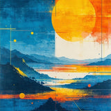 Contemporary Artistic Color Fusion(Blue)