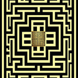 Ultra Soft Area Rug, Non Slip, Stain Resistant, Washable Area Rugs for Living Room, Bedroom, Sleek Black Geometric Elegance(Black)
