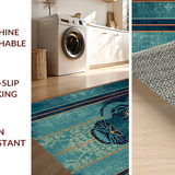 Elegant Low Pile Textured Style(Blue)