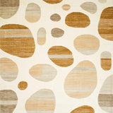 Beige Faux Fur with Antelope Inspired Abstract(Beige)