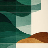 Stylish Contemporary Faded Textures(Green)