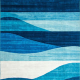 Coastal Abstract Wave Motif(Blue)