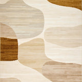 Ultra Soft Area Rug, Non Slip, Stain Resistant, Washable Area Rugs for Living Room, Bedroom, Low Pile Beige and Camel Tone Abstract(Beige)