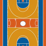 Ultra Soft Area Rug, Non Slip, Stain Resistant, Washable Area Rugs for Living Room, Bedroom, Bold Geometric Basketball Motif(Orange)