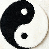 Ultra Soft Area Rug, Non Slip, Stain Resistant, Washable Area Rugs for Living Room, Bedroom, Harmony Symbol Aesthetic Bathroom Washable Carpet(Black)