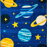 Ultra Soft Area Rug, Non Slip, Stain Resistant, Washable Area Rugs for Living Room, Bedroom, Galaxy Adventure Playful Aesthetic(Blue)