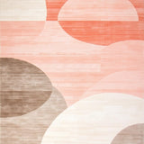 Ultra Soft Area Rug, Non Slip, Stain Resistant, Washable Area Rugs for Living Room, Bedroom, Elegant Minimalist Layered Visuals(Orange)