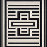 Ultra Soft Area Rug, Non Slip, Stain Resistant, Washable Area Rugs for Living Room, Bedroom, Contemporary Abstract Lattice Aesthetic(Black)