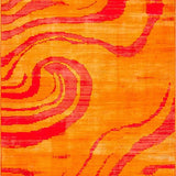 Ultra Soft Area Rug, Non Slip, Stain Resistant, Washable Area Rugs for Living Room, Bedroom, Chic Fuzzy Rustic Vibe Accents(Orange)
