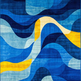 Contemporary Geometric Fusion Aesthetic(Blue)