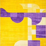Ultra Soft Area Rug, Non Slip, Stain Resistant, Washable Area Rugs for Living Room, Bedroom, Happy Artistic Textured Style(Yellow)