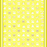 Ultra Soft Area Rug, Non Slip, Stain Resistant, Washable Area Rugs for Living Room, Bedroom, Charming Small Animal with Whimsical Paw Prints(Yellow)