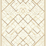 Ivory Beige Diamond Trellis Area with Geometric Weave(Beige)