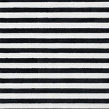 Ultra Soft Area Rug, Non Slip, Stain Resistant, Washable Area Rugs for Living Room, Bedroom, Modern Stripe Fusion Rug with Bold Linear Geometry and Contrasting Bands Design(Black)