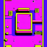 Ultra Soft Area Rug, Non Slip, Stain Resistant, Washable Area Rugs for Living Room, Bedroom, Retro Geometric Arcade Vibes(Pink)