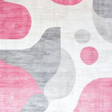 Ultra Soft Area Rug, Non Slip, Stain Resistant, Washable Area Rugs for Living Room, Bedroom, Contemporary Pastel Color Block Design(White)
