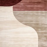 Ultra Soft Area Rug, Non Slip, Stain Resistant, Washable Area Rugs for Living Room, Bedroom, Urban Geometric Area Modern Beige & Burgundy(Beige)