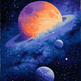 Ultra Soft Area Rug, Non Slip, Stain Resistant, Washable Area Rugs for Living Room, Bedroom, Radiant Galactic Exploration Pattern(Purple)
