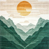 Elegant Round Minimalist Art(Green)