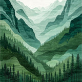 Cozy Greenery Watercolor Entrance(Green)