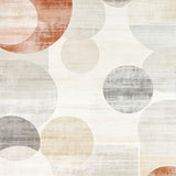 Ultra Soft Area Rug, Non Slip, Stain Resistant, Washable Area Rugs for Living Room, Bedroom, Round Floor Multi Circle Design Distressed Printed Area(Gray)