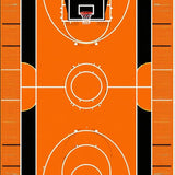 Ultra Soft Area Rug, Non Slip, Stain Resistant, Washable Area Rugs for Living Room, Bedroom, Playful Kids' Basketball Theme Decor(Orange)