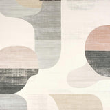 Contemporary Shaped Area Beige Cream Indoor(Beige)