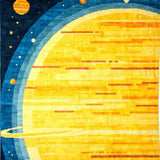 Dynamic Solar Theme Educational Decor(Yellow)