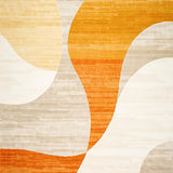 Ultra Soft Area Rug, Non Slip, Stain Resistant, Washable Area Rugs for Living Room, Bedroom, Minimalist Soft Toned Artistic Expression(Orange)