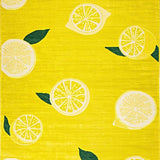 Ultra Soft Area Rug, Non Slip, Stain Resistant, Washable Area Rugs for Living Room, Bedroom, Playful Citrus Graphic Delight(Yellow)