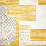 Elegant Gold Toned Abstract Motif(Yellow)