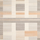 Ultra Soft Area Rug, Non Slip, Stain Resistant, Washable Area Rugs for Living Room, Bedroom, Interwoven Rectangular Panels and Artful Contrast Lines(Beige)