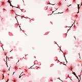 Ultra Soft Area Rug, Non Slip, Stain Resistant, Washable Area Rugs for Living Room, Bedroom, Whimsical Cherry Blossom Composition(Pink)
