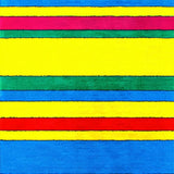 Ultra Soft Area Rug, Non Slip, Stain Resistant, Washable Area Rugs for Living Room, Bedroom, Eclectic Striped Rainbow Vibe(Red)