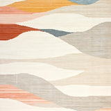 Abstract Topographic Area in Multi Color and Beige(Beige)