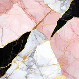 Modern Black Marble Swirl(White)