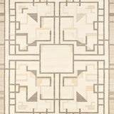 Modern Abstract Geometric Beige Non Slip Area(Beige)