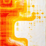 Ultra Soft Area Rug, Non Slip, Stain Resistant, Washable Area Rugs for Living Room, Bedroom, Innovative Soft-Touch Artistic Flair(Orange)