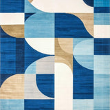 Ultra Soft Area Rug, Non Slip, Stain Resistant, Washable Area Rugs for Living Room, Bedroom, Vibrant Area Eco Friendly Reversible Mat for Patios(Blue)