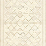 Boho Inspired Beige Area with Geometric Diamond Trellis(Beige)