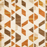 Ultra Soft Area Rug, Non Slip, Stain Resistant, Washable Area Rugs for Living Room, Bedroom, Canyon Winds Collection Angular Shapes in Warm Colors(Brown)